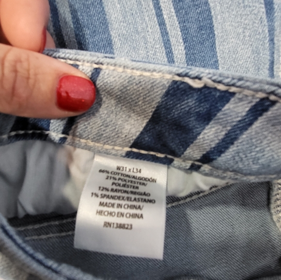 Shyanne Jeans Womens 31 x 34L Denim Striped Flare Country Western Boho Cowgirl - Picture 4 of 10